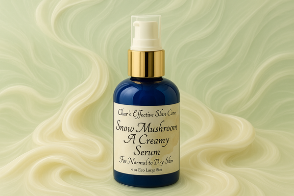 Snow Mushroom serum with delicate cream swirls