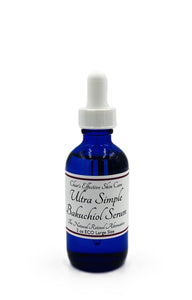 2 oz ECO Large Size of the Ultra Simple Serum in Blue glass bottle with white dropper/The Natural Retinol/Char's Effective Skin Care