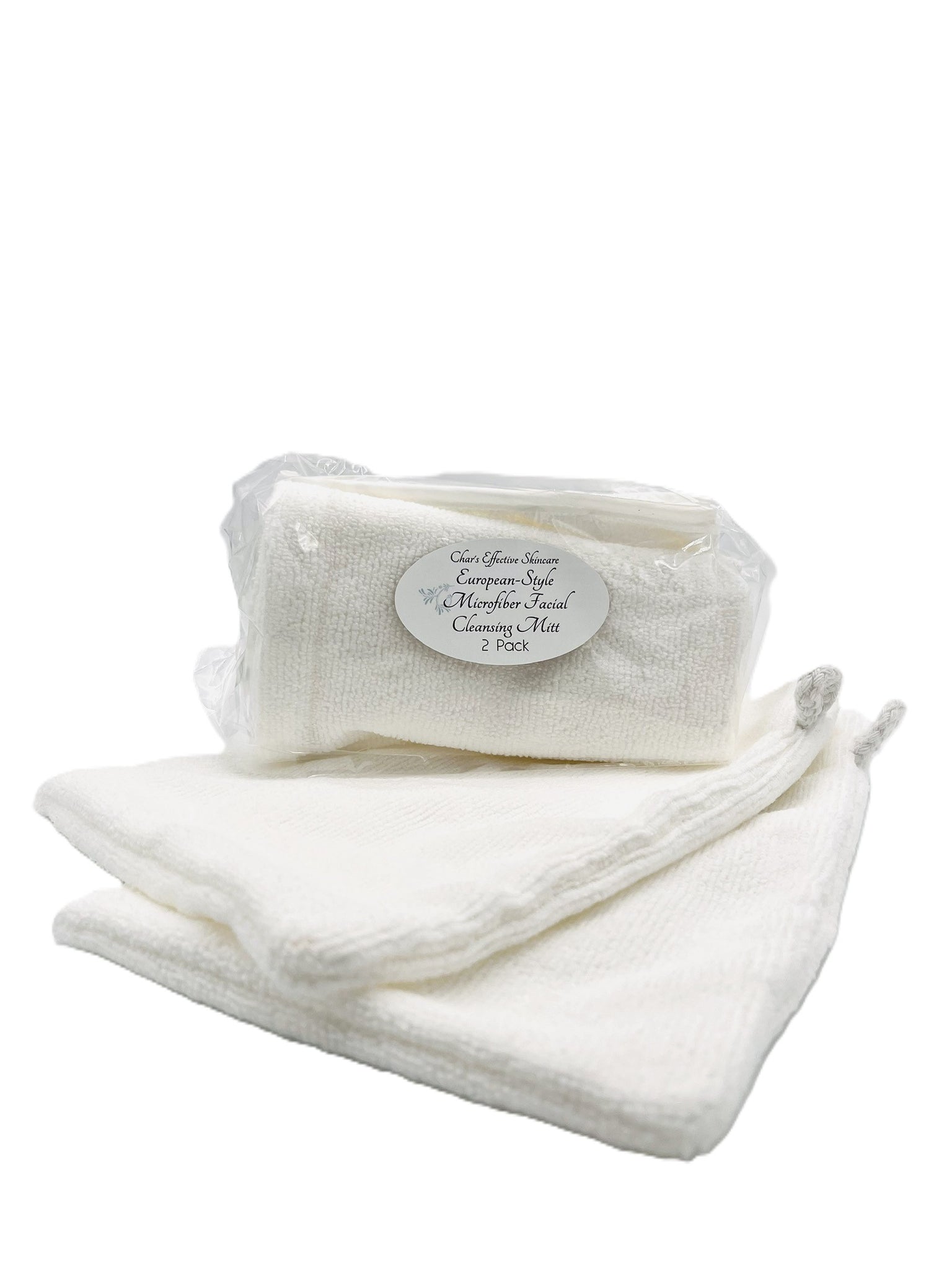 European-Style Microfiber Facial Cleansing Mitts (Pack of Two)
