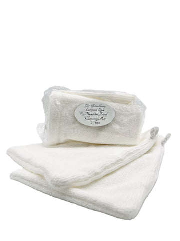 European-Style Microfiber Facial Cleansing Mitts (Pack of Two)