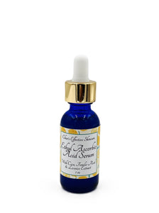 Ethyl Ascorbic Acid Serum/ A Vitamin C Serum that is Effective and Gentle/ with Ferulic Acid and Licorice Extract/ 1 ounce glass bottle with Gold dropper top/ Char's Effective Skincare