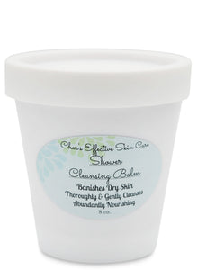 Shower Cleansing Balm/Unique Balm with Gentle & Moisturizing Cleansers for Shower/ Botanical Extracts/ 8 oz White Tub/ Char's Effectives Skin Care